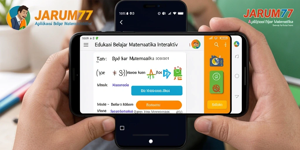 Tampilan antarmuka JARUM77 yang menarik dan user-friendly untuk belajar matematika.