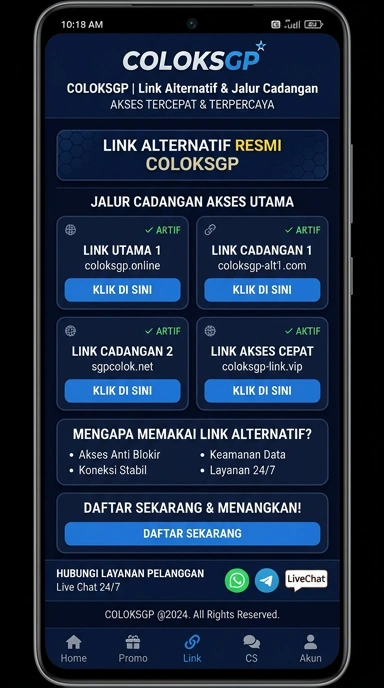 Tampilan link alternatif coloksgp