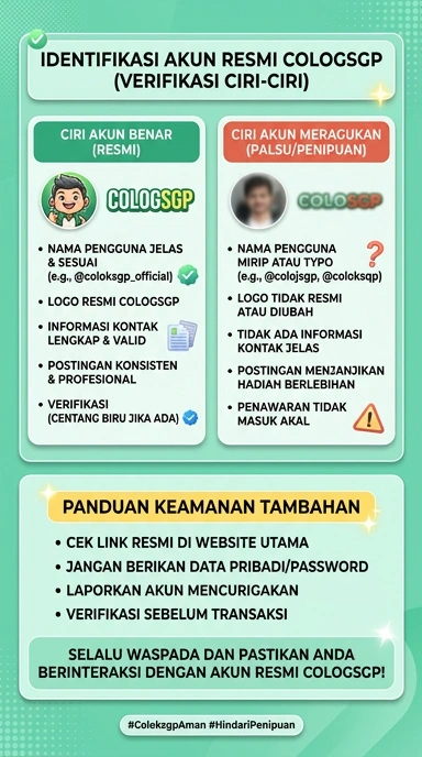 Tampilan kanal resmi coloksgp
